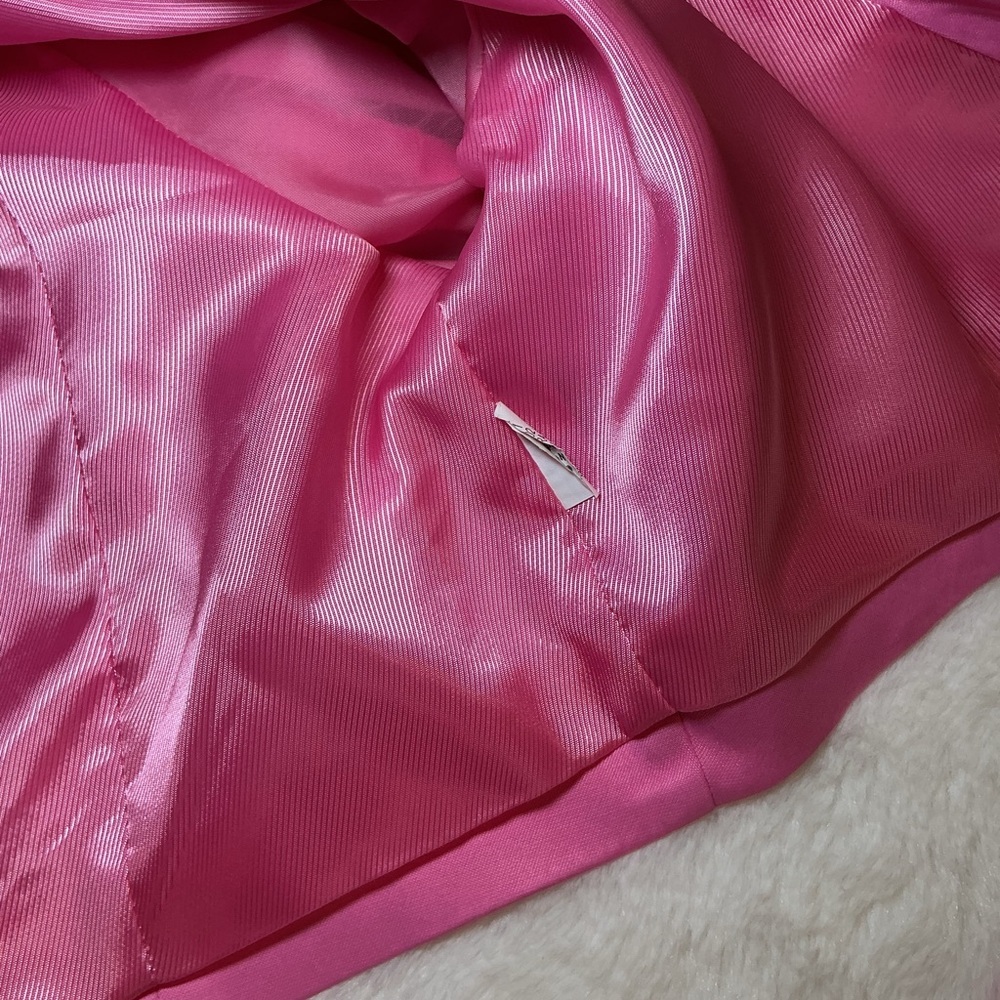 Zara Pink Cropped Blazer with Tie Detail - Picture 5 of 9